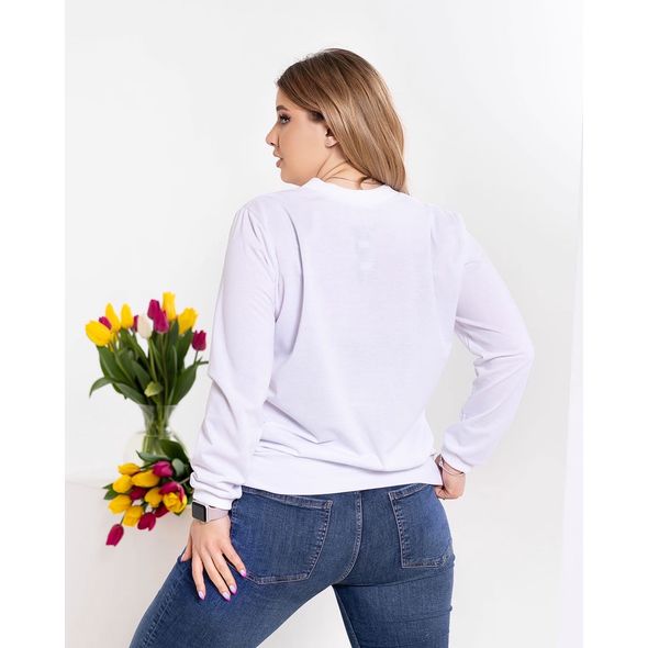 Жіноча кофта біла Доброго дня ми з України, Колір: Білий, Розмір: s-m, фото , зображення 2