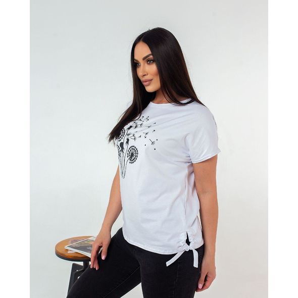 Футболка батал женская белая 2010, Цвет: Белый, Размер: 48-54 UKR (One size), фото , изображение 2