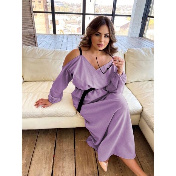 Красивый сарафан большого размера цвет лаванда 1362, Цвет: Лаванда, Размер: 56-60 UKR (One size), фото 