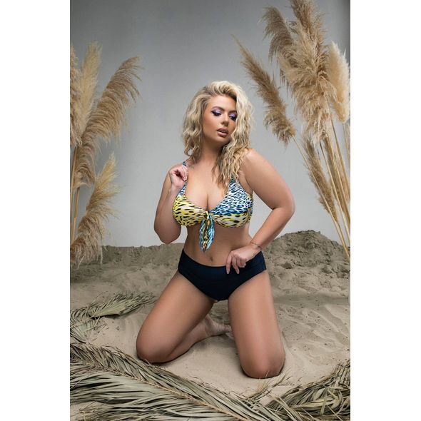 Стильний купальник великого розміру жовтий 1294, Розмір: 48-50, фото 