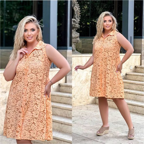 Сукня міні великого розміру без рукавів 6090-1, Розмір: 50-52, фото 