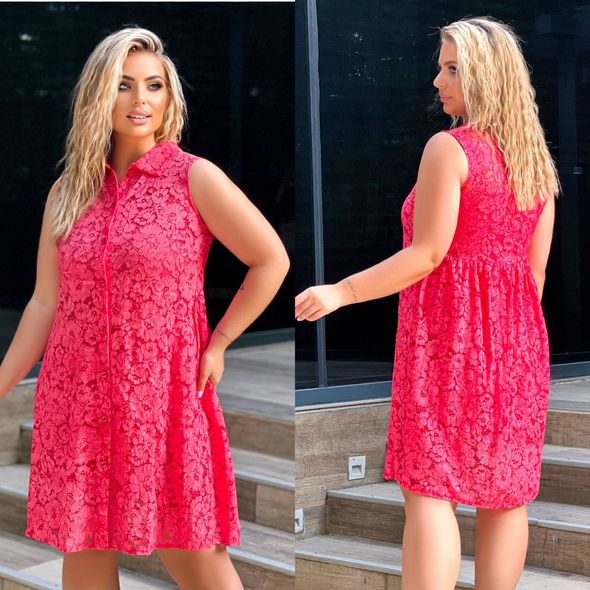 Сукня міні великого розміру без рукавів 6090-2, Розмір: 50-52, фото 