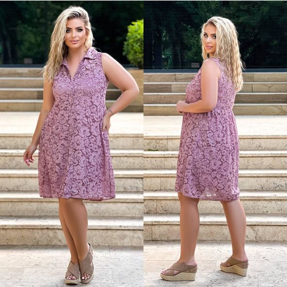 Сукня міні великого розміру без рукавів 6090-3, Розмір: 50-52, фото 