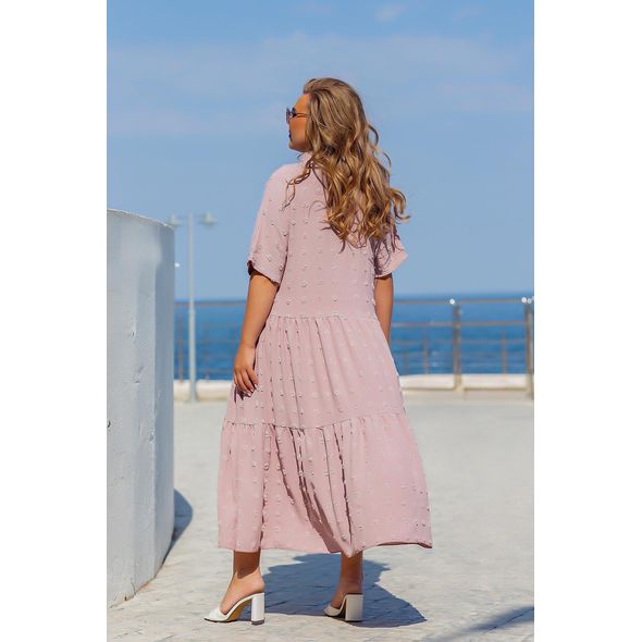 Красивое платье большого размера длинное лаванда 702, Цвет: Лаванда, Размер: 50-52 UKR, фото , изображение 2