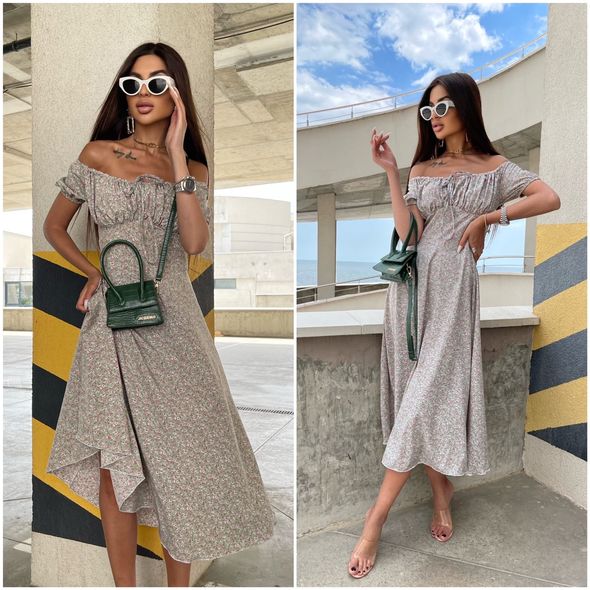 Платье женское с открытыми плечами 447, Размер: L-XL (46-48 UKR), фото 