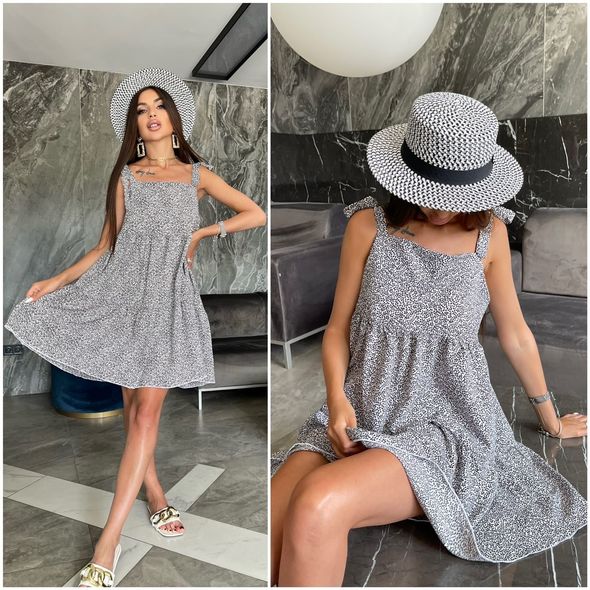 Сарафан міні чорний 444, Колір: Чорний, Розмір: s-m, фото 