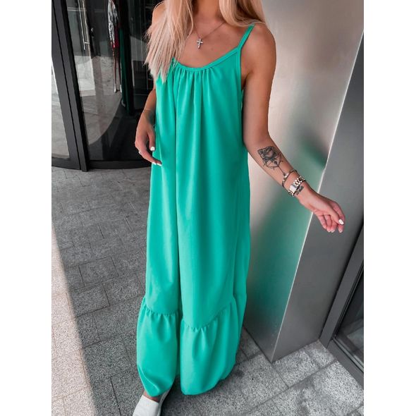 Женский летний сарафан длинный зеленый 10243, Цвет: Зеленый, Размер: 42-48 UKR (One size), фото 