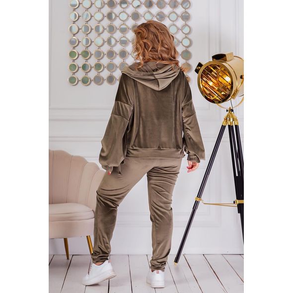Жіночий спортивний костюм хакі 716, Колір: Хакі, Розмір: 50-52, фото , зображення 2
