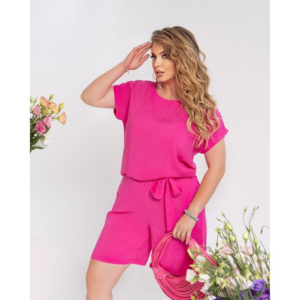Женский костюм блузка и шорты цвет малиновый  845/1845, Цвет: Малиновый, Размер: 48-50 UKR, фото 