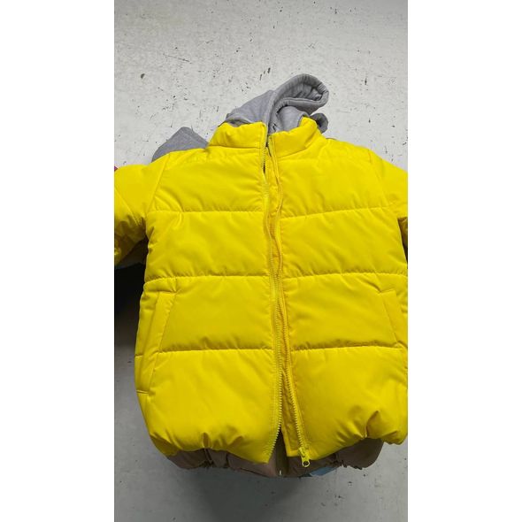 Жіноча коротка куртка з капюшоном жовта 631, Колір: Жовтий , Розмір: S, фото 