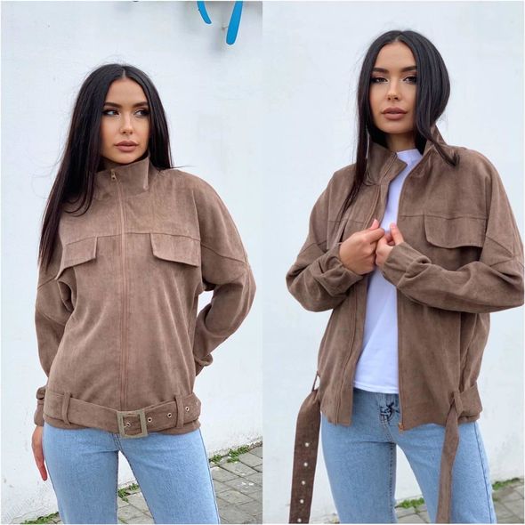 Женская ветровка короткая мокко 6093/6094, Цвет: Мокко, Размер: S-M (42-44 UKR), фото 