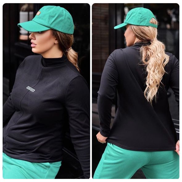 Женский базовый гольф черный 411, Цвет: Черный, Размер: 50-52 UKR, фото 