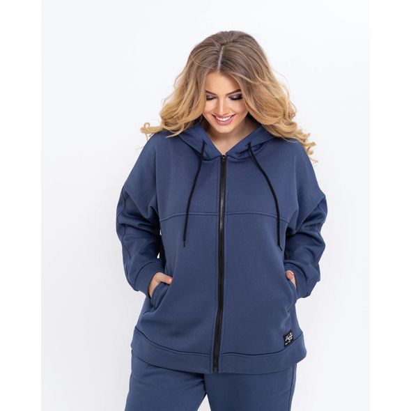 Женский спортивный костюм для полных джинсовый 155, Цвет: Джинс, Размер: 58-60 UKR, фото , изображение 3