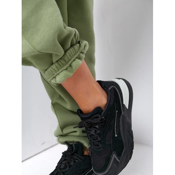 Женские теплые штаны спортивные фисташка 596, Цвет: Фисташковый, Размер: L-XL (46-48 UKR), фото , изображение 2