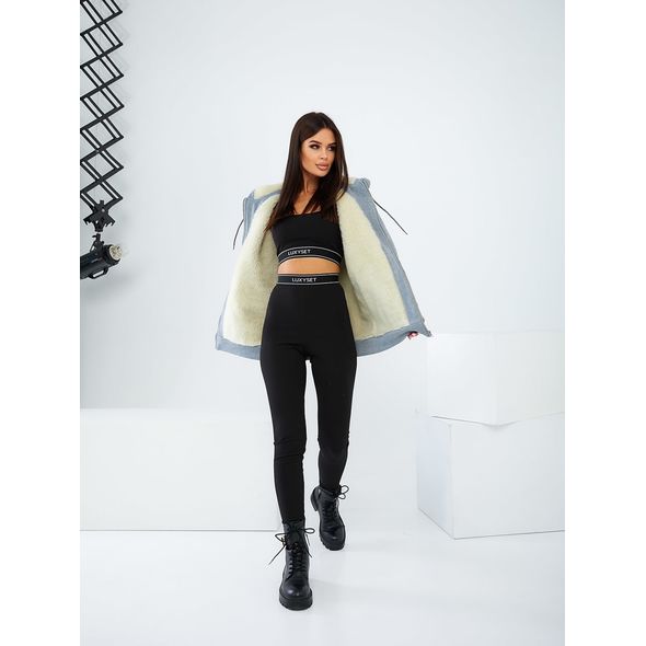 Жіноча тепла кофта на блискавці з капюшоном сіра 599-5299, Колір: Сірий, Розмір: s-m, фото , зображення 2