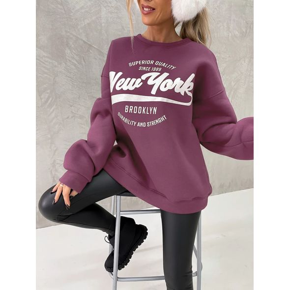 Жіночий світшот вільного крою теракотовий 1974, Колір: Теракотова , Розмір: s-m, фото 