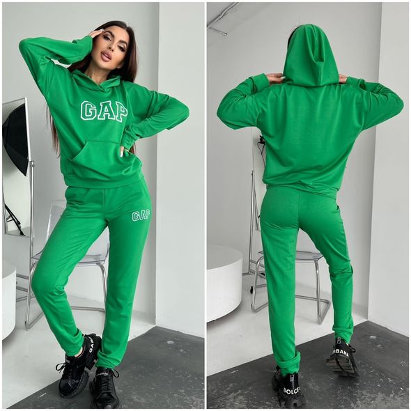 Женский спортивный костюм зелений 473, Колір: Зелений, Розмір: s-m, фото 