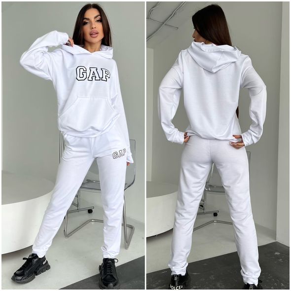 Женский спортивный костюм белый 473, Цвет: Белый, Размер: L-XL (46-48 UKR), фото 