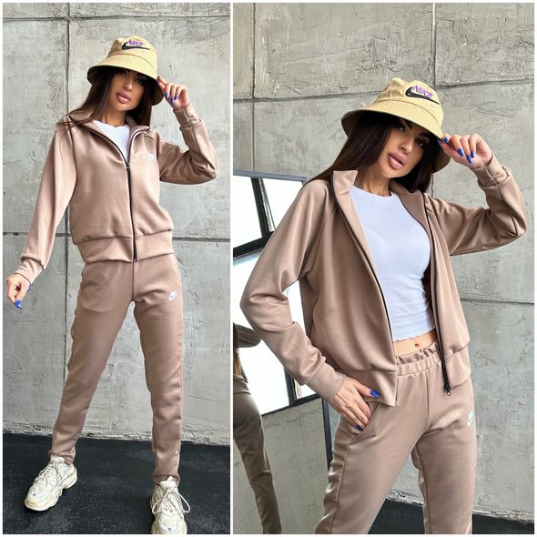 Жіночий спортивний костюм бежевий 488, Колір: Бежевий, Розмір: s-m, фото 