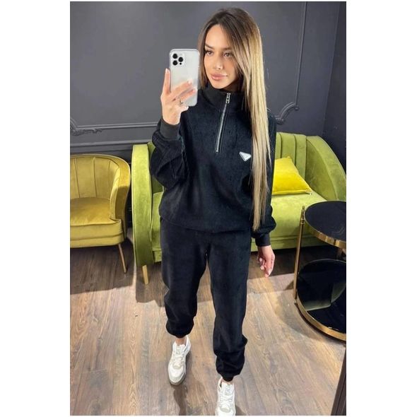 Жіночий костюм чорний 357/1357, Колір: Чорний, Розмір: 42-46, фото 