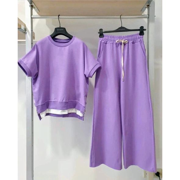 Женский костюм прогулочный летний сирень 3263, Цвет: Сирень, Размер: 42-46 UKR (One size), фото 