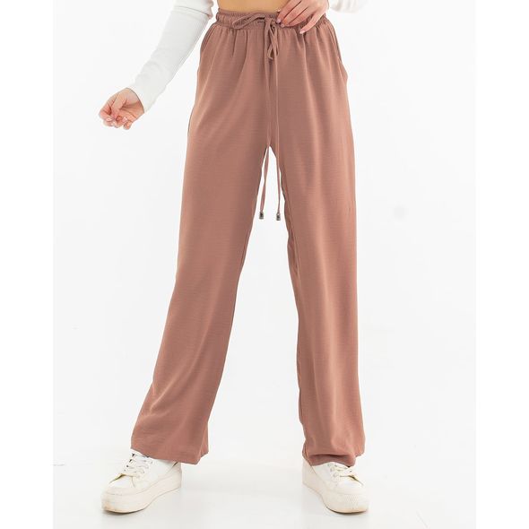 Жіночі штани прямі вільного крою 550-5253. моко 550-5253, Колір: Мокко, Розмір: s-m, фото 