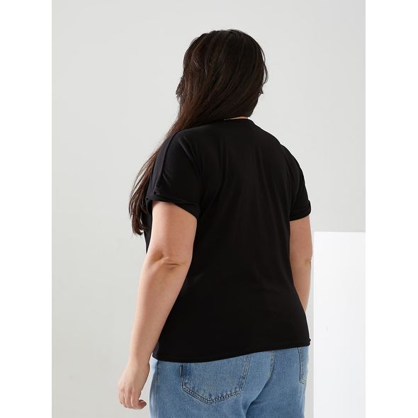 Жіноча футболка чорна California 6022, Колір: Чорний, Розмір: 42-46, фото , зображення 2