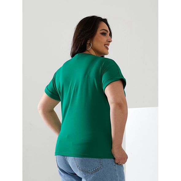 Женская футболка с красивым рисунком цвет зеленый 6021, Цвет: Зеленый, Размер: 42-46 UKR (One size), фото , изображение 2