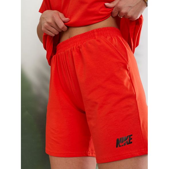 Женский спортивный костюм на лето для полных красный 3011, Цвет: Красный, Размер: 52-54 UKR, фото , изображение 3