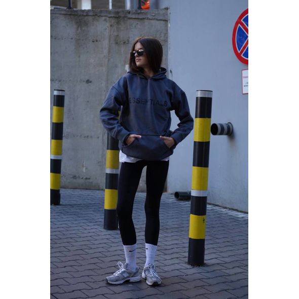 Жіночий худі модний графітовий 526, Колір: Графіт, Розмір: 42-46, фото 