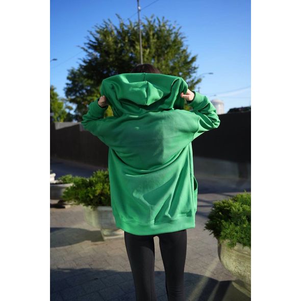 Женский худи зеленый 524, Цвет: Зеленый, Размер: 42-46 UKR (One size), фото , изображение 2