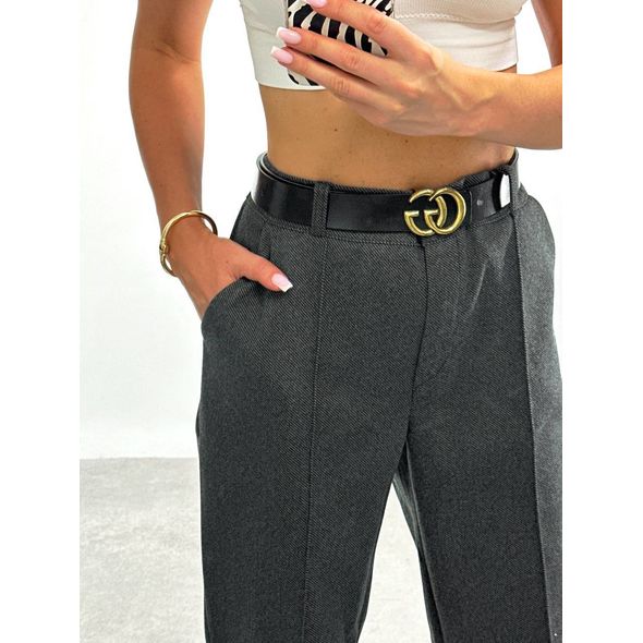 Женские брюки классические черные 446, Цвет: Черный, Размер: 50-52 UKR, фото , изображение 2