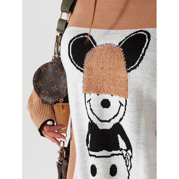 Женский свитер свободного кроя мокко 3024, Цвет: Мокко, Размер: 42-46 UKR (One size), фото , изображение 3