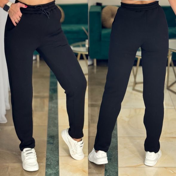 Женские спортивные штаны черные 681-5381, Цвет: Черный, Размер: L-XL (46-48 UKR), фото 