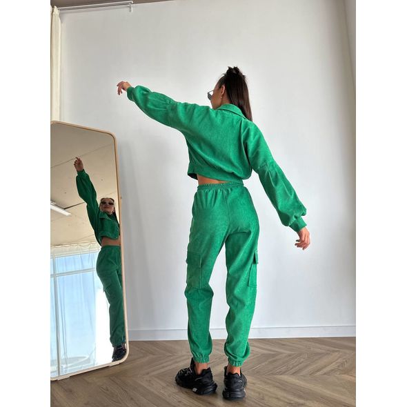 Женский костюм вельветовый зеленый 2009, Цвет: Зеленый, Размер: S-M (42-44 UKR), фото , изображение 2