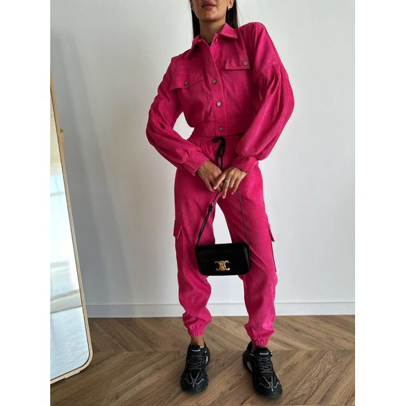 Женский костюм вельветовый розовый 2009, Цвет: Розовый, Размер: S-M (42-44 UKR), фото 